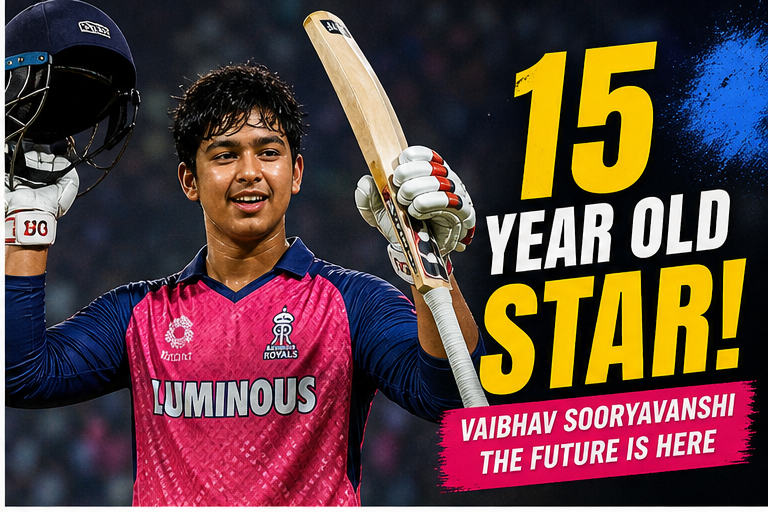 Vaibhav Sooryavanshi IPL 2026: Vaibhav Sooryavanshi young cricketer celebrating IPL 2026 performance
