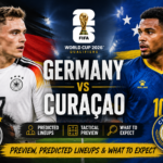 Germany vs Curaçao: Germany players at FIFA World Cup 2026 Group E match against Curaçao in Houston NRG Stadium