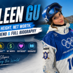 Eileen Gu competing in freestyle skiing at the 2026 Milano-Cortina Winter Olympics
