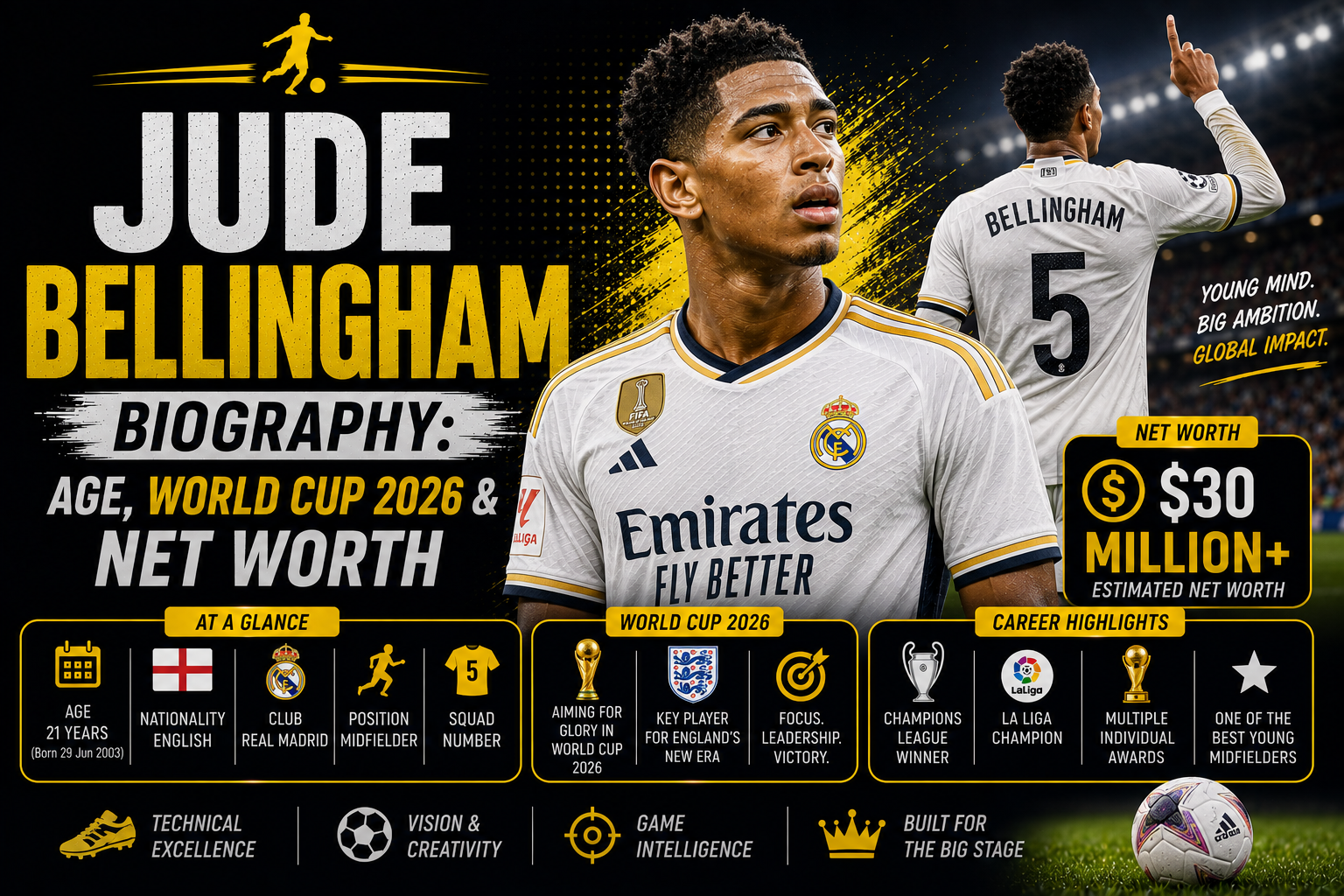 Jude Bellingham Biography: Age, World Cup 2026 & Net Worth