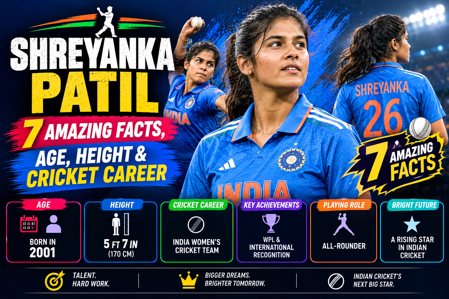 Shreyanka Patil: 7 Amazing Facts, Age, Height & Cricket Career