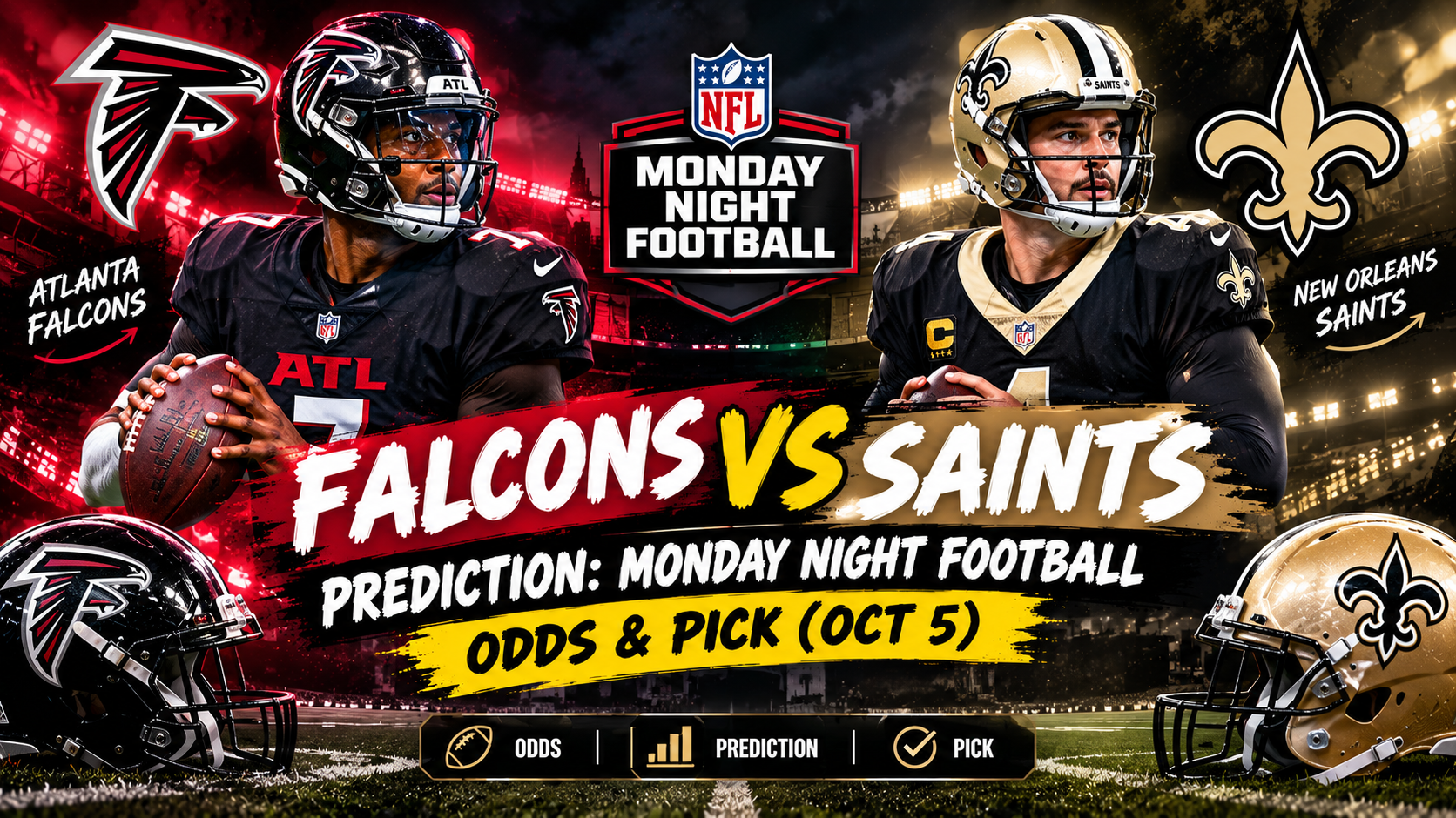 Falcons vs Saints Prediction: Monday Night Football Odds & Pick (Oct 5)